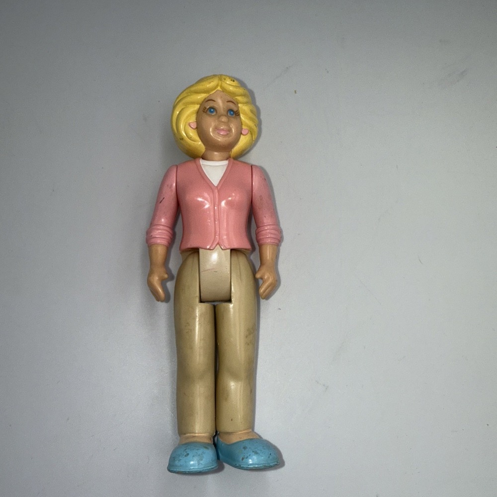 VTG Little Tikes Loving Family Grand Mansion Dollhouse Mom Blond Blue Eyes